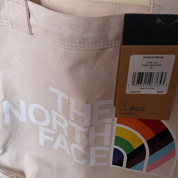 The North Face Pride Canvas Tote with Rainbow design NWT - Picture 2 of 4